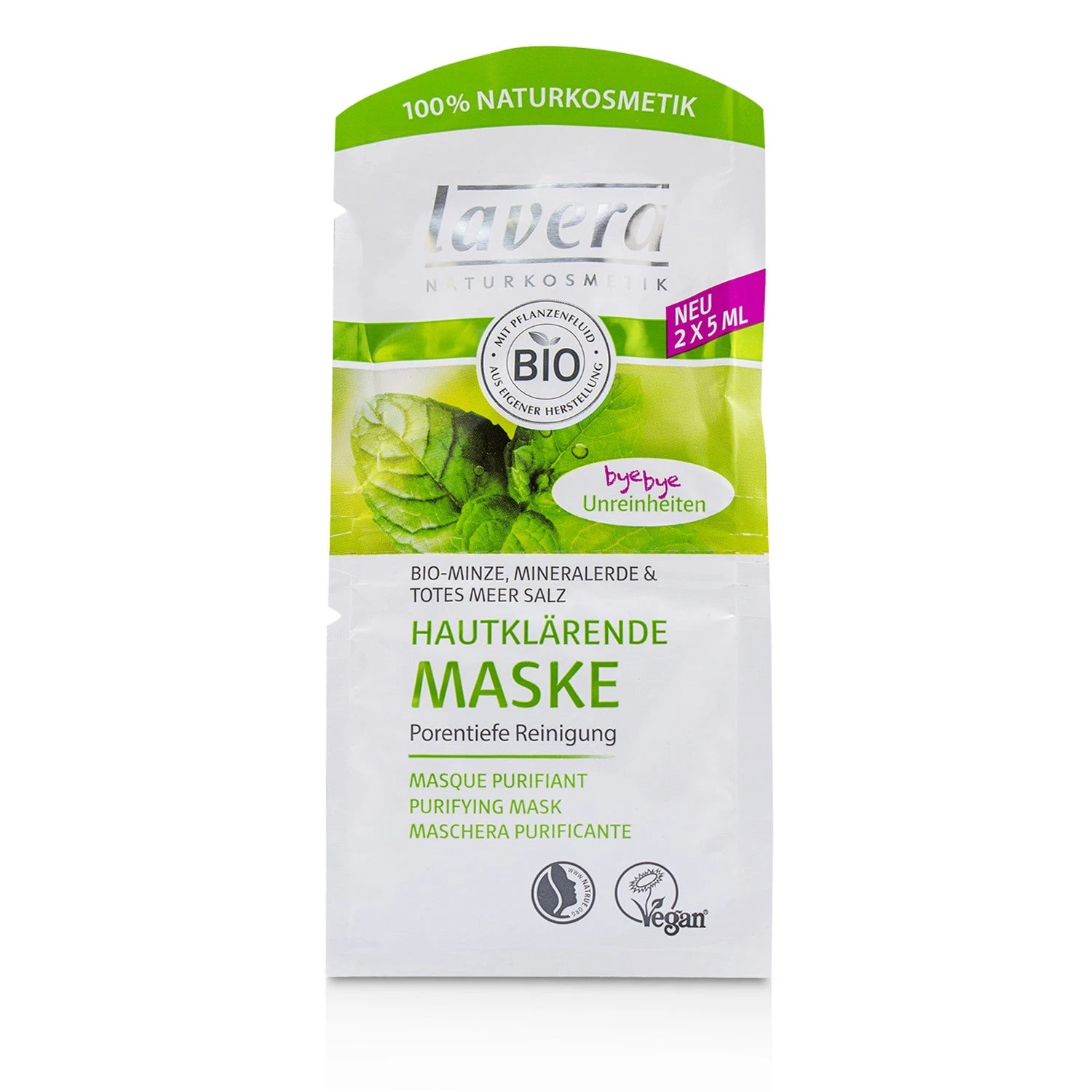 Lavera Organic Mint Purifying Mask 2x5ml 1 Lavera Organic Mint Purifying Mask 2x5ml