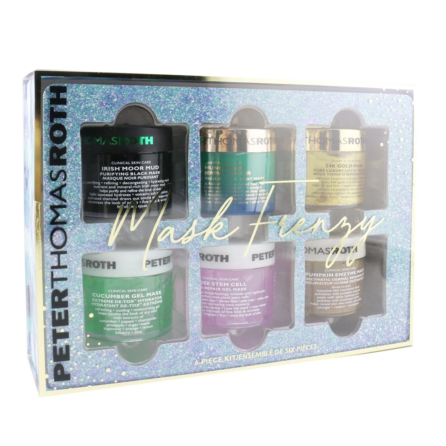 Peter Thomas Roth Mask Frenzy 6 Piece Kit: Hungarian Heat Mask+Rose Stem Mask+Cucumber Mask+Irish Moor Mud Mask+Pumpkin Mask+24 Gold Mask 6pcs 2 Peter Thomas Roth Mask Frenzy 6 Piece Kit: Hungarian Heat Mask+Rose Stem Mask+Cucumber Mask+Irish Moor Mud Mask+Pumpkin Mask+24 Gold Mask 6pcs - Image 2