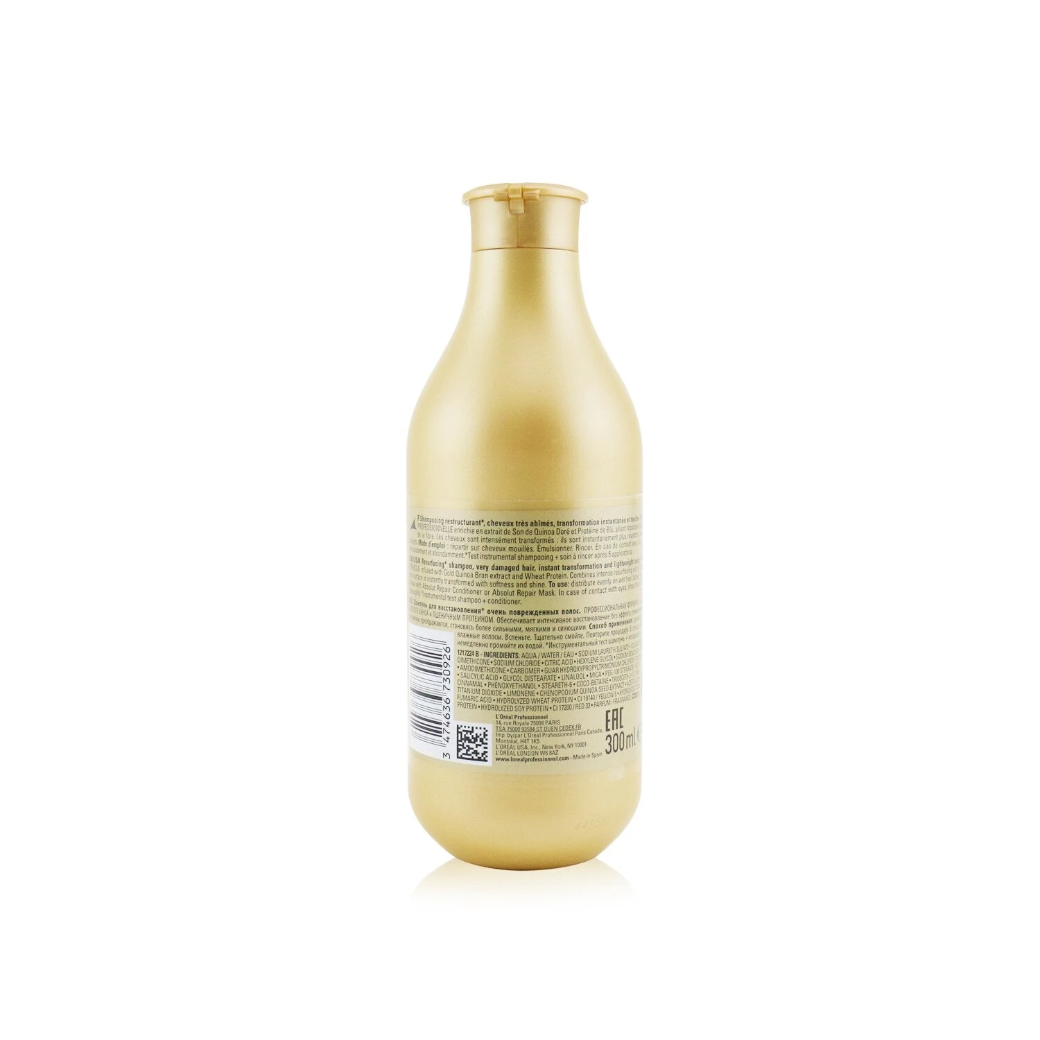 L'Oreal Professionnel Serie Expert - Absolut Repair Gold Quinoa + Protein Instant Resurfacing Shampoo 500ml/16.9oz 4 L'Oreal Professionnel Serie Expert - Absolut Repair Gold Quinoa + Protein Instant Resurfacing Shampoo 500ml/16.9oz - Image 4