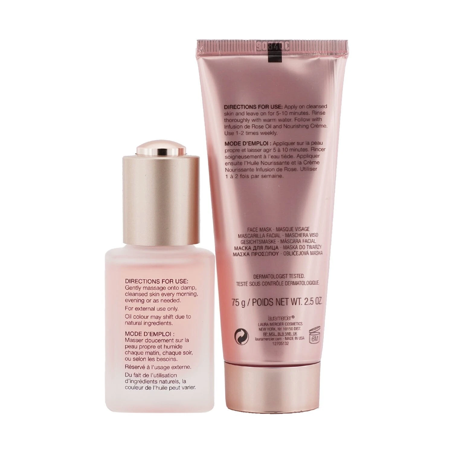 Laura Mercier Rose Ritual Purifying & Nourishing Glow Set: 1x Flawles Skin Infusion De Rose Purifying Clay Mask - 75g/2.5oz + 1x Flawless Skin Infusion De Rose Nourishing Oil - 30ml/1oz 2pcs 2 Laura Mercier Rose Ritual Purifying & Nourishing Glow Set: 1x Flawles Skin Infusion De Rose Purifying Clay Mask - 75g/2.5oz + 1x Flawless Skin Infusion De Rose Nourishing Oil - 30ml/1oz 2pcs - Image 2