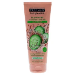 Freeman Feeling Beautiful Clay Mask Rejuvenating Cucumber Plus Pink Salt By Freeman For Unisex - 6 Oz Mask