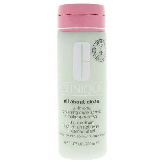 Clinique All About Clean All-In-One Cleansing Micellar Milk And Makeup Remover - Oily Skin By Clinique For Women - 6.7 Oz Cleanser 1 Clinique All About Clean All-In-One Cleansing Micellar Milk And Makeup Remover - Oily Skin By Clinique For Women - 6.7 Oz Cleanser
