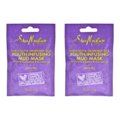 Shea Moisture Kukui Nut & Grapeseed Oils Youth-Infusing Mud Mask - Pack Of 2 By Shea Moisture For Unisex - 0.5 Oz Mask